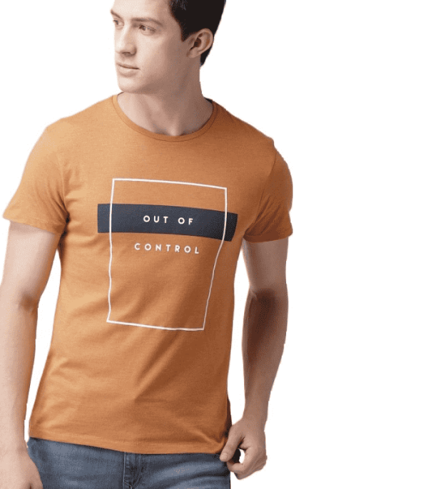 orange color short tshirt